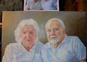 Ręcznie malowany portret olejny