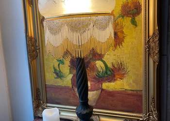 Antyk XIX wieczna przepiękna lampa z metalu