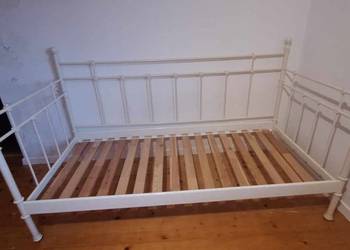 Sprzedam łóżko metalowe białe IKEA TROMSNES