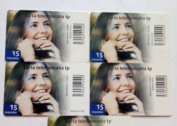 Karty telefoniczne przedst rozmowę telefoniczną, 15 impulsów