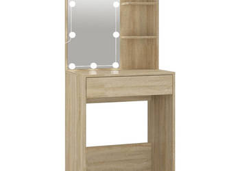 Toaletka z oświetleniem LED dąb sonoma 60x40x140 cm WM-808831