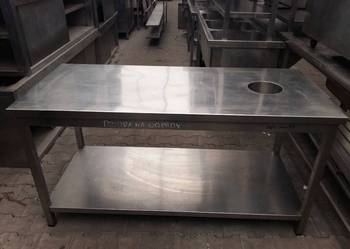 Stół roboczy 150x70x85 z dziurą na odpady