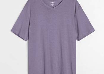 fioletowy t-shirt męski Sinsay