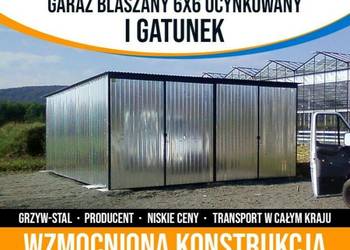 Garaż blaszany 6x6 OCYNKOWANY, Garaże Blaszane - GrzywStal