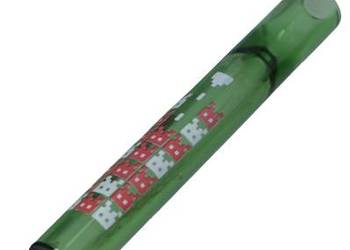 Lufka do Palenia Tytoniu Suszu CBD Przezroczysta z Zielonym Odcieniem 10 cm