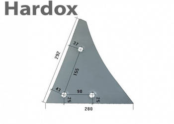 Pierś HARDOX 619120/P 619168/P części do pługa KUHN