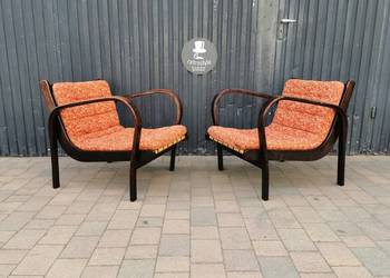 Fotel Art Deco Kropáček & Koželka, Czechosłowacja, lata 40.–60., retro desi