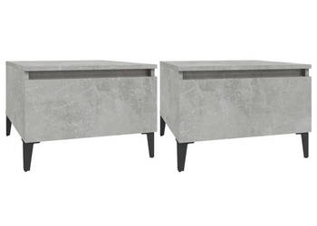 Stoliki boczne 2 szt. szarość betonu 50x46x35 cm WM-819525