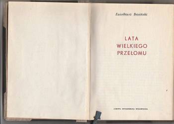 (7338) LATA WIELKIEGO PRZEŁOMU – EUZEBIUSZ BASIŃSKI
