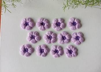 Szydełkowe kwiatki 6 cm