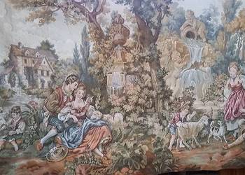Duży gobelin/tapiseria "Dworska scenka rodzajowa" 190/98 cm
