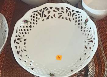 Patera, z ażurem. Różyczki, ręcznie zdobiona