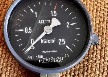 Ciśnieniomierz do acetylenu MERA-KFM – NOWY, PRL, kolekcjonerski