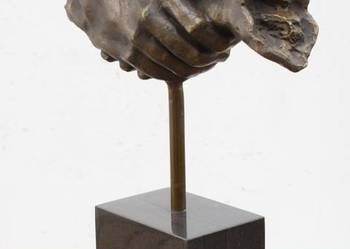 Uścisk Dłoni Rąk Przywitanie, Podziękowanie Biznesowe Nick - Figura z Brązu