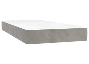 Materac kieszeniowy jasnoszary 100x220x20 cm aksamit WM-4016606