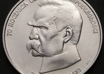 Polska 50000 złotych 1988 - SREBRO - Piłsudski - stan 2