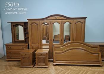 Meble sypialniane / łóżko - szafa - szafki - nocne - stelaż