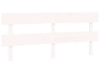 Wezgłowie łóżka białe 184x3x81 cm lite drewno sosnowe WM-819086