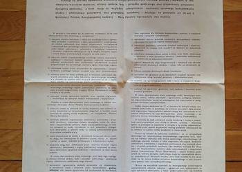 Plakat "Obwieszczenie o wprowadzeniu stanu wojennego" z 1981 r, PRL