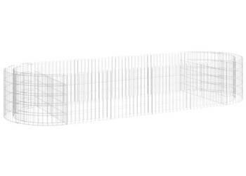 Podwyższona donica gabionowa galwanizowane żelazo 300x100x50 cm WM-152041