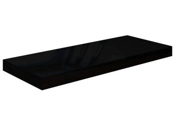 Półka ścienna wysoki połysk czarna 60x235x38 cm MDF WM-323769