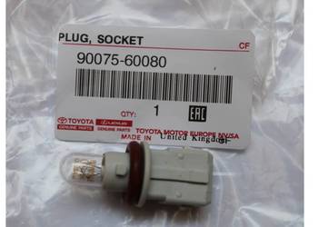 TOYOTA Yaris zarowka lampki tablicy rejestracyjnej 90075-60080 OE