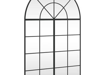 Lustro ścienne czarne 80x120 cm zakończone łukiem żelazo WM-3200608