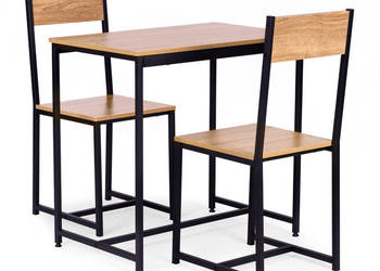 Zestaw komplet mebli stolik 2 krzesła metal MDF ModernHome