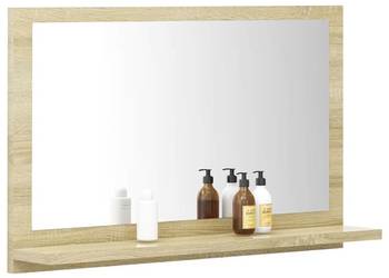 vidaXL Lustro łazienkowe, dąb sonoma, 60x10,5x37 cm（SKU:804565）