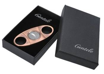 Srebrna Metalowa Obcinarka Do Cygara w Eleganckim Opakowaniu Prezentowym