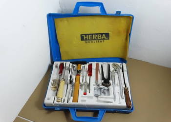 Narzędzia vintage HERBA Qualität Solingen – Zestaw w walizce, Stan Bardzo D