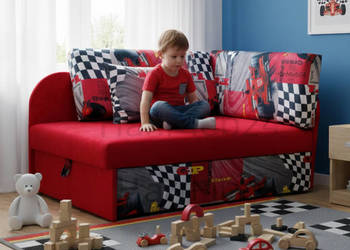 Łóżko rozkładane dziecięce „Kubuś” – sofa narożna dla dzieci
