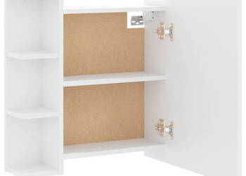 Szafka z lustrem i oświetleniem LED biała 70x165x60 cm WM-808873