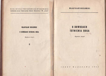 (01374) O DOWODACH ISTNIENIA BOGA – WŁADYSŁAW KOZŁOWSKI