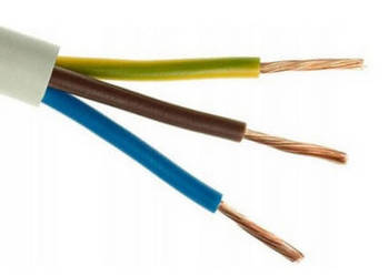 Przewód, kabel miedziany 3x6 mm² biały