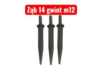 Ząb brony 14x150 M12 – solidny, tani, nowe zęby pakowane po 25szt