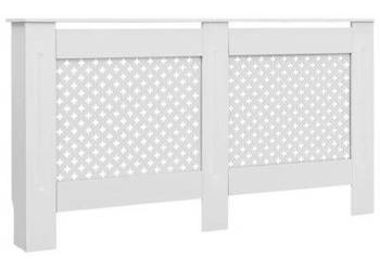 vidaXL Osłona na kaloryfer, biała, 152 x 19 x 81,5 cm, MDF(sku284324)
