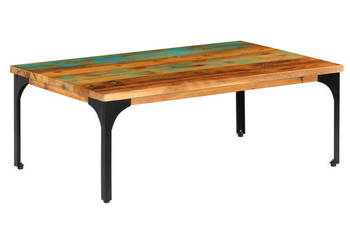 Stolik kawowy 100x60x35 cm z drewna z odzysku WM-247322