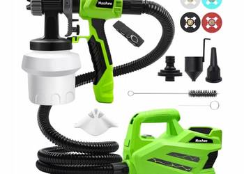 MaxAwe Elektryczny Rozpylacz do Farby 800 W Pistolet Natryskowy z 4 Dyszami