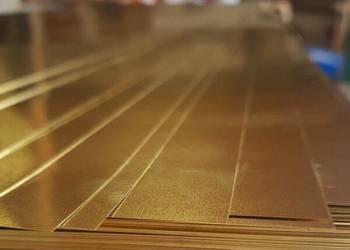 Blachy mosiężne, wielkoformatowe CuZn37 R350 od ręki