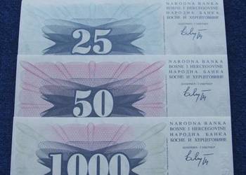 BOŚNIA HERCEGOWINA Kolekcjoners. Banknoty Zestaw - 4 szt UNC