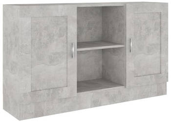 Szafka szarość betonu 120x305x70 cm materiał drewnopochodny WM-802781