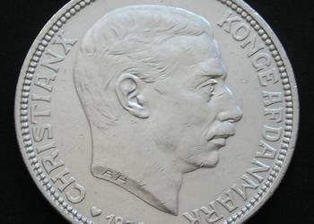 DANIA 2 KORONY 1930 - Christian X - srebro