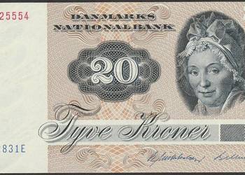 Dania 20 koron 1972 - stan bankowy UNC