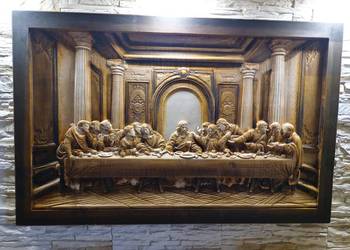 Ostatnia Wieczerza - Plaskorzezba - Drewno