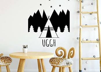dekoracja naścienna dla dzieci w stylu nordyckim TIPI AND MOUNTAIN