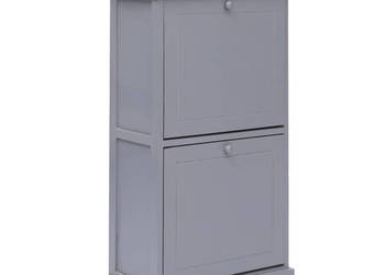 Szafka na buty szara 50 x 28 x 98 cm drewno paulownia WM-284090