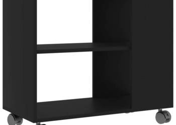 Stolik boczny czarny 70x35x55 cm materiał drewnopochodny WM-802121