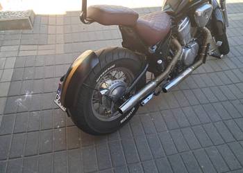 Błotnik motocyklowy tył tylni czarny złoty custom bobber migacze