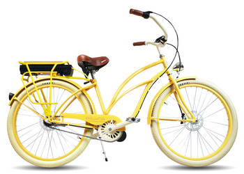 Rower ELEKTRYCZNY ebike miejski 26 / 28 damski Cruiser